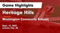 Heritage Hills  vs Washington Community Schools Game Highlights - Sept. 14, 2023
