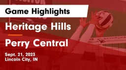 Heritage Hills  vs Perry Central  Game Highlights - Sept. 21, 2023
