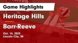 Heritage Hills  vs Barr-Reeve  Game Highlights - Oct. 14, 2023