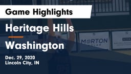 Heritage Hills  vs Washington  Game Highlights - Dec. 29, 2020