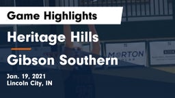 Heritage Hills  vs Gibson Southern  Game Highlights - Jan. 19, 2021
