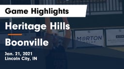Heritage Hills  vs Boonville  Game Highlights - Jan. 21, 2021