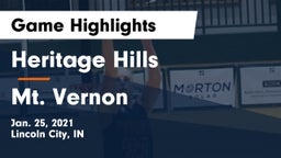 Heritage Hills  vs Mt. Vernon  Game Highlights - Jan. 25, 2021