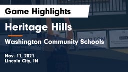 Heritage Hills  vs Washington Community Schools Game Highlights - Nov. 11, 2021