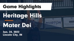 Heritage Hills  vs Mater Dei  Game Highlights - Jan. 24, 2022