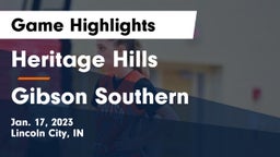 Heritage Hills  vs Gibson Southern  Game Highlights - Jan. 17, 2023