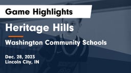 Heritage Hills  vs Washington Community Schools Game Highlights - Dec. 28, 2023