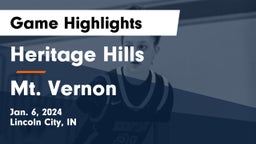 Heritage Hills  vs Mt. Vernon  Game Highlights - Jan. 6, 2024