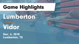 Lumberton  vs Vidor  Game Highlights - Dec. 6, 2018