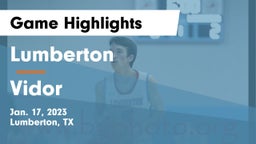 Lumberton  vs Vidor  Game Highlights - Jan. 17, 2023