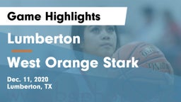 Lumberton  vs West Orange Stark  Game Highlights - Dec. 11, 2020