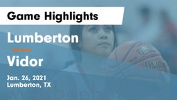 Lumberton  vs Vidor  Game Highlights - Jan. 26, 2021