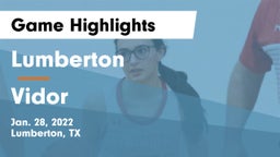 Lumberton  vs Vidor  Game Highlights - Jan. 28, 2022