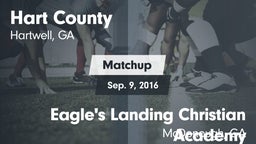 Matchup: Hart County High vs. Eagle's Landing Christian Academy  2016