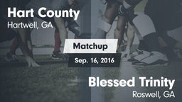 Matchup: Hart County High vs. Blessed Trinity  2016