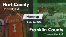Matchup: Hart County High vs. Franklin County  2016