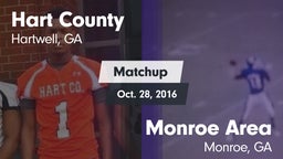 Matchup: Hart County High vs. Monroe Area  2016
