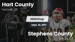 Matchup: Hart County High vs. Stephens County  2017