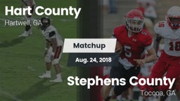 Matchup: Hart County High vs. Stephens County  2018