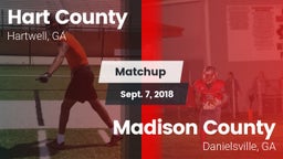 Matchup: Hart County High vs. Madison County  2018