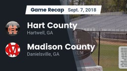 Recap: Hart County  vs. Madison County  2018