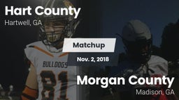 Matchup: Hart County High vs. Morgan County  2018