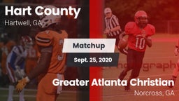 Matchup: Hart County High vs. Greater Atlanta Christian  2020