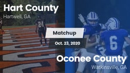 Matchup: Hart County High vs. Oconee County  2020