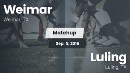 Matchup: Weimar  vs. Luling  2016