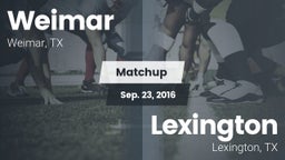 Matchup: Weimar  vs. Lexington  2016