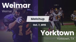 Matchup: Weimar  vs. Yorktown  2016
