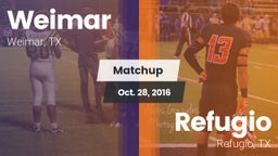 Matchup: Weimar  vs. Refugio  2016