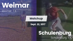 Matchup: Weimar  vs. Schulenburg  2017
