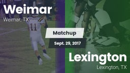 Matchup: Weimar  vs. Lexington  2017