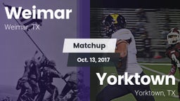 Matchup: Weimar  vs. Yorktown  2017