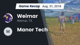 Recap: Weimar  vs. Manor Tech 2018