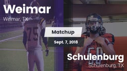 Matchup: Weimar  vs. Schulenburg  2018