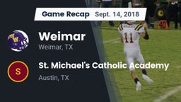 Recap: Weimar  vs. St. Michael's Catholic Academy 2018