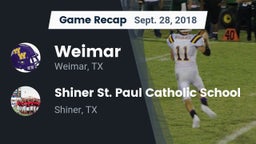 Recap: Weimar  vs. Shiner St. Paul Catholic School 2018