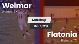 Matchup: Weimar  vs. Flatonia  2018