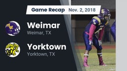 Recap: Weimar  vs. Yorktown  2018