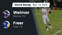 Recap: Weimar  vs. Freer  2018