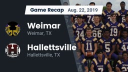 Recap: Weimar  vs. Hallettsville  2019