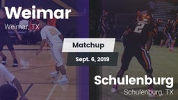 Matchup: Weimar  vs. Schulenburg  2019