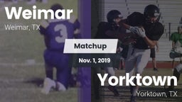 Matchup: Weimar  vs. Yorktown  2019