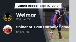 Recap: Weimar  vs. Shiner St. Paul Catholic School 2019