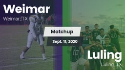Matchup: Weimar  vs. Luling  2020
