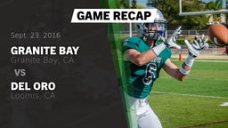 Recap: Granite Bay  vs. Del Oro  2016