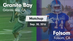 Matchup: Granite Bay High vs. Folsom  2016