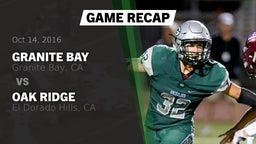 Recap: Granite Bay  vs. Oak Ridge  2016